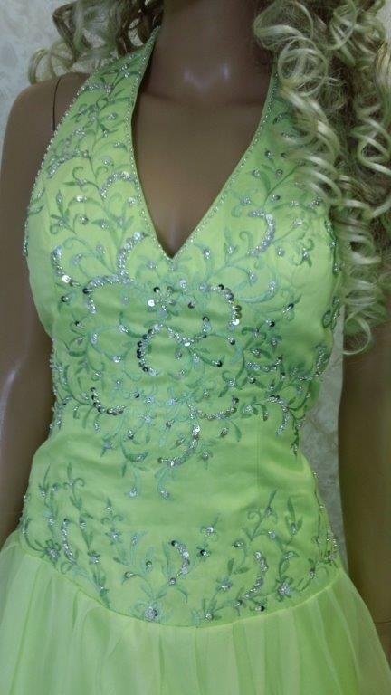 halter ball gown